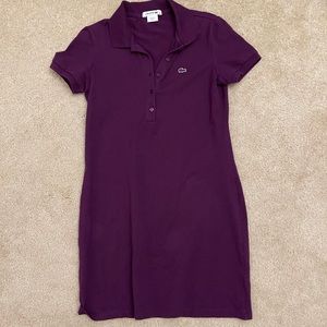 LACOSTE| Cotton Mini Piqué Polo Dress 38